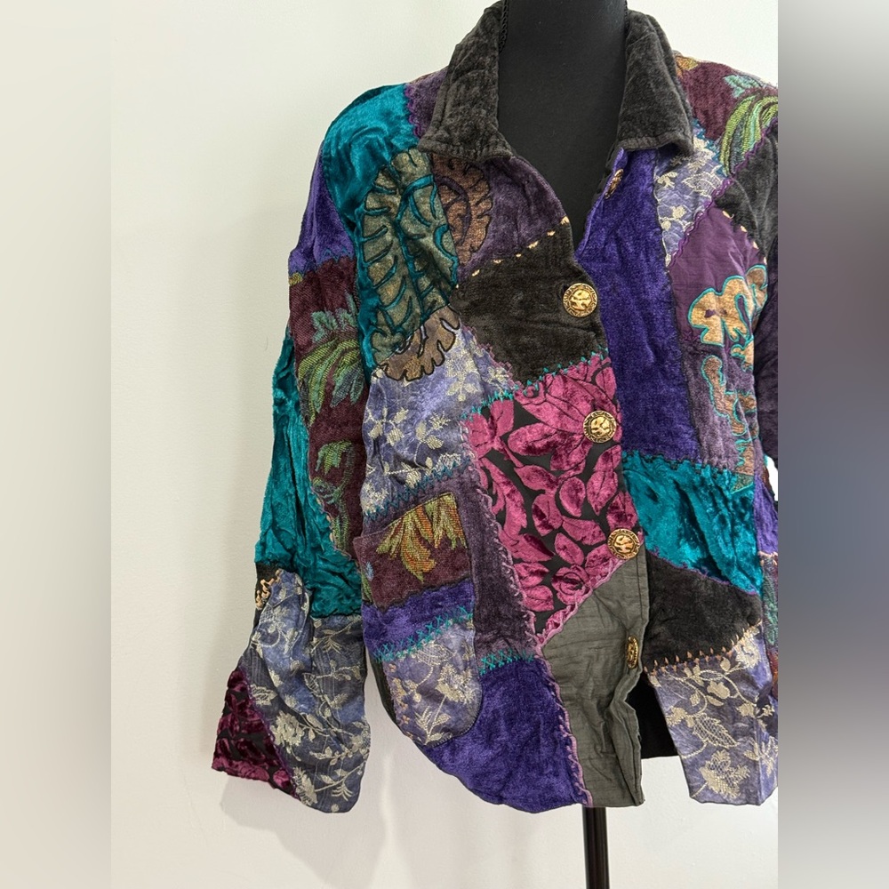 Tapestry Patch Xl Multicolor Patchwork Jacket W P… - image 2